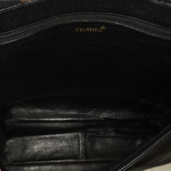 Chanel Black Caviar Leather Tote Bag (Entrupy COA INCLUDED) - Picture 8 of 17